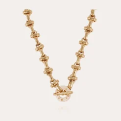 Gas Bijoux Adrian necklace acetate gold - Ivory^Femme Colliers