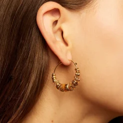 Gas Bijoux Aloha hoop earrings earrings mini gold^Femme Boucles D'oreilles