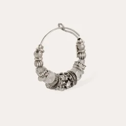 Gas Bijoux Aloha strass hoop earrings mini silver^Femme Boucles D'oreilles