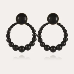 Gas Bijoux Andy earrings large size acetate gold -^Femme Boucles D'oreilles