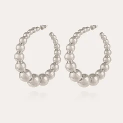 Gas Bijoux Andy hoop earrings large size silver^Femme Boucles D'oreilles|Bijoux Argentés