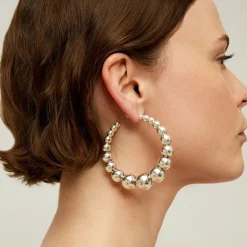 Gas Bijoux Andy hoop earrings large size silver^Femme Boucles D'oreilles|Bijoux Argentés