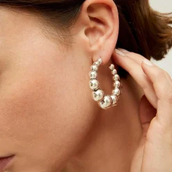 Gas Bijoux Andy hoop earrings small size silver^Femme Boucles D'oreilles|Bijoux Argentés