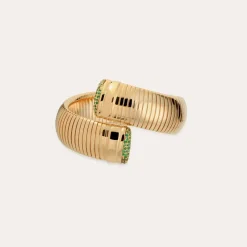 Gas Bijoux Antigone bracelet gold - Emerald - Capsule The Precious^Femme Bracelets|Bracelets