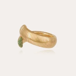 Gas Bijoux Antigone bracelet gold - Emerald - Capsule The Precious^Femme Bracelets|Bracelets
