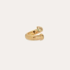 Gas Bijoux Antigone ring gold - Emerald - Capsule The Precious^Femme Bagues