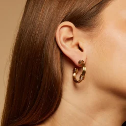 Gas Bijoux Ariane hoop earrings small size gold^Femme Boucles D'oreilles|Bijoux Dorés