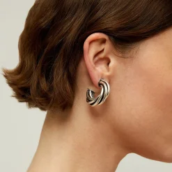 Gas Bijoux Atik hoop earrings small size silver^Femme Boucles D'oreilles|Bijoux Argentés