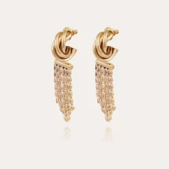 Gas Bijoux Atik Riviera earrings mini gold - Zirconia^Femme Boucles D'oreilles