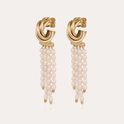 Gas Bijoux Atik Riviera mini gold - Cultured pearls^Femme Boucles D'oreilles