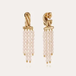 Gas Bijoux Atik Riviera mini gold - Cultured pearls^Femme Boucles D'oreilles