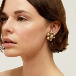 Gas Bijoux Augusta earrings gold - Cultured pearl^Femme Boucles D'oreilles