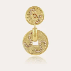 Gas Bijoux Aurelia strass earrings gold^Femme Boucles D'oreilles