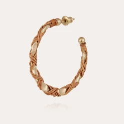 Gas Bijoux Bako hoop earrings small size gold - Wicker - 55 years collection^Femme Boucles D'oreilles