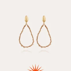 Gas Bijoux Beyby earrings small size gold - Wicker - 55 years collection^Femme Boucles D'oreilles