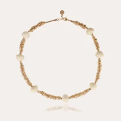 Gas Bijoux Biba necklace gold - Ivory^Femme Colliers
