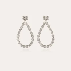 Gas Bijoux Bibi Riviera earrings silver - Zirconia^Femme Boucles D'oreilles