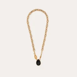 Gas Bijoux Billy necklace gold - Black Onyx^Femme Colliers|Scapulaire & Billy Découvrir