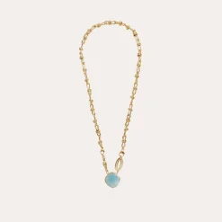 Gas Bijoux Billy necklace gold - Blue Calcite^Femme Colliers|Scapulaire & Billy Découvrir
