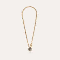 Gas Bijoux Billy necklace gold - Grey Mother-of-pearl^Femme Colliers|Scapulaire & Billy Découvrir