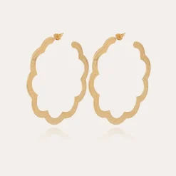 Gas Bijoux Bolduc Flore Gas hoop earrings large size gold^Femme Boucles D'oreilles|Bijoux Dorés