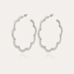 Gas Bijoux Bolduc Flore Gas hoop earrings large size silver^Femme Boucles D'oreilles|Bijoux Argentés