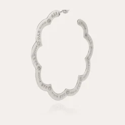 Gas Bijoux Bolduc Flore Gas hoop earrings large size silver^Femme Boucles D'oreilles|Bijoux Argentés