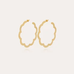 Gas Bijoux Bolduc Flore Gas hoop earrings small size gold^Femme Boucles D'oreilles|Bijoux Dorés