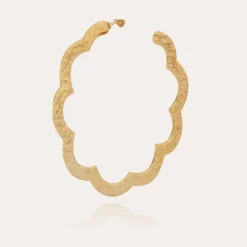 Gas Bijoux Bolduc Flore hoop earrings large size gold^Femme Boucles D'oreilles|Bijoux Dorés
