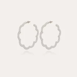 Gas Bijoux Bolduc Flore hoop earrings small size silver^Femme Boucles D'oreilles|Bijoux Argentés