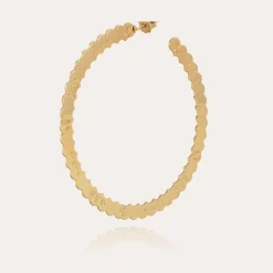 Gas Bijoux Bolduc hoop earrings large size gold^Femme Boucles D'oreilles