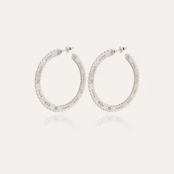 Gas Bijoux Bolduc hoop earrings small size silver^Femme Boucles D'oreilles|Bijoux Argentés