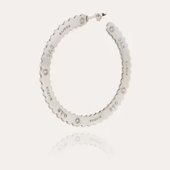 Gas Bijoux Bolduc hoop earrings small size silver^Femme Boucles D'oreilles|Bijoux Argentés