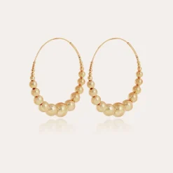 Gas Bijoux Boucles d'oreilles créoles Multiperla dorées^Femme Boucles D'oreilles