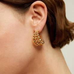 Gas Bijoux Boucles d'oreilles créoles Multiperla mini dorées^Femme Boucles D'oreilles|Bijoux Dorés