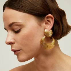 Gas Bijoux Boucles d'oreilles Luna Wave dorées^Femme Boucles D'oreilles|Bijoux Dorés