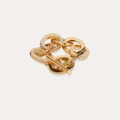 Gas Bijoux Bracelet Maille Fada strass doré^Femme Bracelets