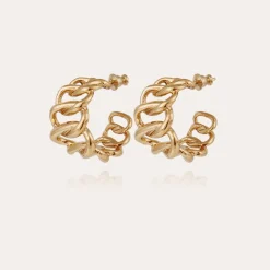 Gas Bijoux Bronx hoop earrings gold^Femme Boucles D'oreilles|Bijoux Dorés