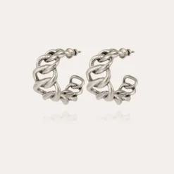Gas Bijoux Bronx hoop earrings silver^Femme Boucles D'oreilles|Bijoux Argentés