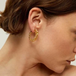 Gas Bijoux Bronxy hoop earrings gold^Femme Boucles D'oreilles|Bijoux Dorés