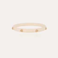 Gas Bijoux Caftan Bis bracelet acetate gold - Ivory^Femme Bracelets|Bracelets