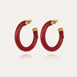 Gas Bijoux Caftan hoop earrings small size acetate gold -^Femme Boucles D'oreilles|Boucles D'oreilles