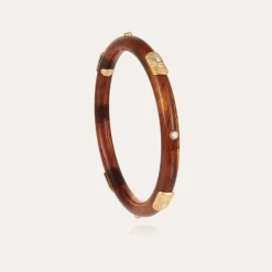 Gas Bijoux Caftan Meknes bracelet acetate gold - Brown^Femme Bracelets|Bracelets