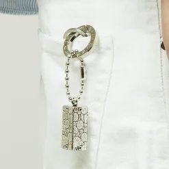 Gas Bijoux Cage Bozart key ring silver^Homme Accessoires Homme|Broches & Porte-clefs