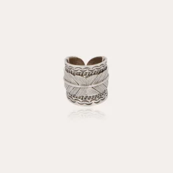 Gas Bijoux Cancun Penna ring large size silver^Homme Bagues Homme|Bijoux Argentés Homme