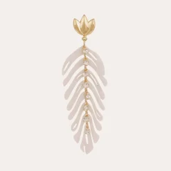 Gas Bijoux Cavallo earrings acetate gold - Ivory^Femme Boucles D'oreilles