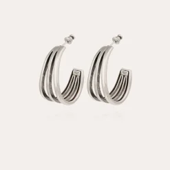 Gas Bijoux Cerceau earrings silver^Femme Boucles D'oreilles