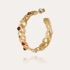 Gas Bijoux Cesaria cabochons earrings gold^Femme Boucles D'oreilles