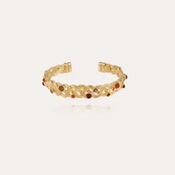 Gas Bijoux Cesaria jonc cabochons bracelet gold^Femme Bracelets