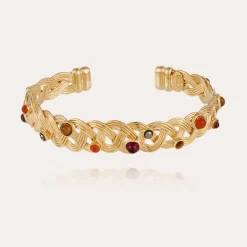 Gas Bijoux Cesaria jonc cabochons bracelet gold^Femme Bracelets